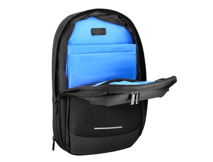 Antartik Mochila Work Slim para Portátil con 3 Compartimentos, Ultraligera, 45x33x15 cm, Negro