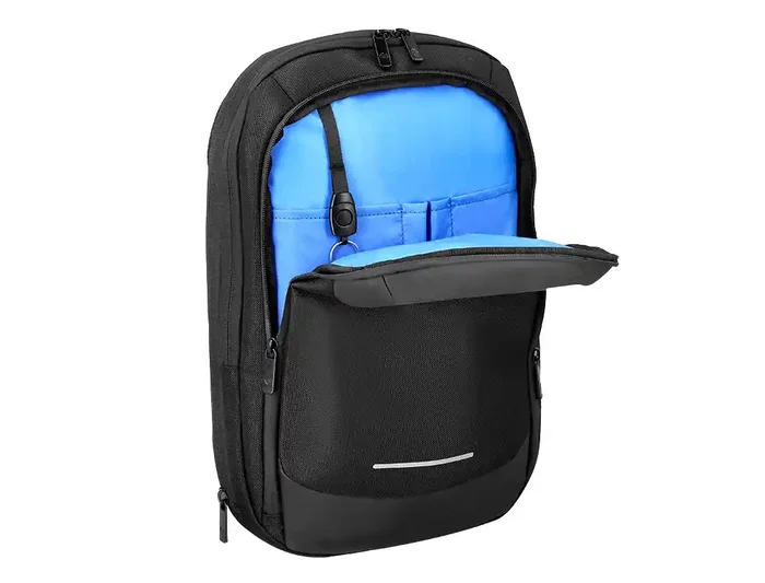 Antartik Mochila Work Slim para Portátil con 3 Compartimentos, Ultraligera, 45x33x15 cm, Negro