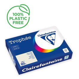 Papel De Color A4 Clairefontaine Trophee 80G 500H Pastel Gris Perla