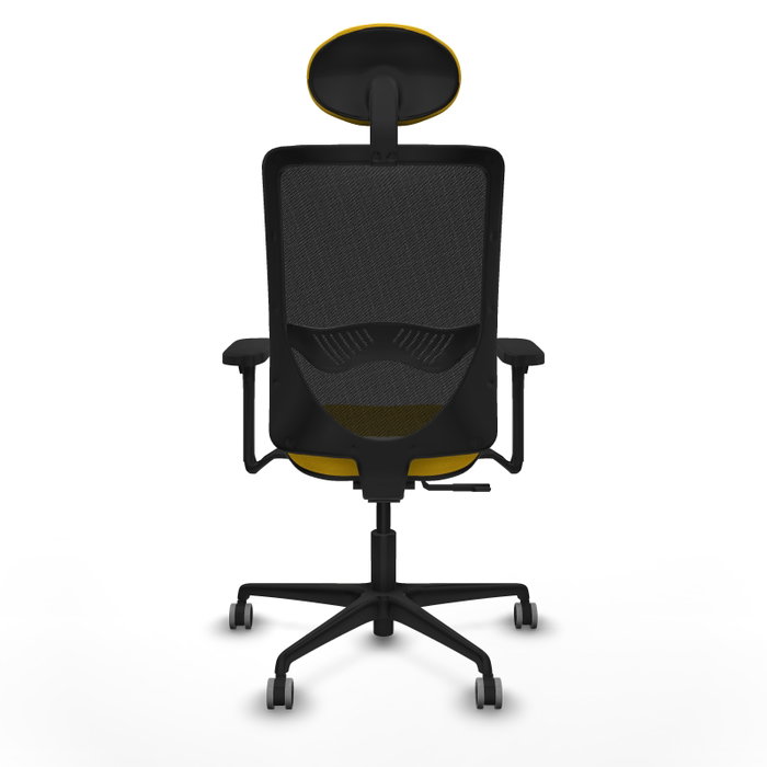 PIQUERAS Y CRESPO Silla de oficina Zulema con mecanismo Sincro, Amarillo y Negro