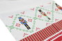 DKD Home Decor Camino de Mesa Navidad Cascanueces Rojo Verde Beige 150 x 50 x 0.2 cm Poliéster Algodón