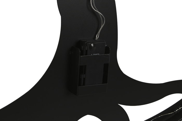 DKD Home Decor Decoración de pared LED Árbol Negro 99x99 cm