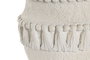 DKD Home Decor Jarrón de Cemento con Relieve Blanco