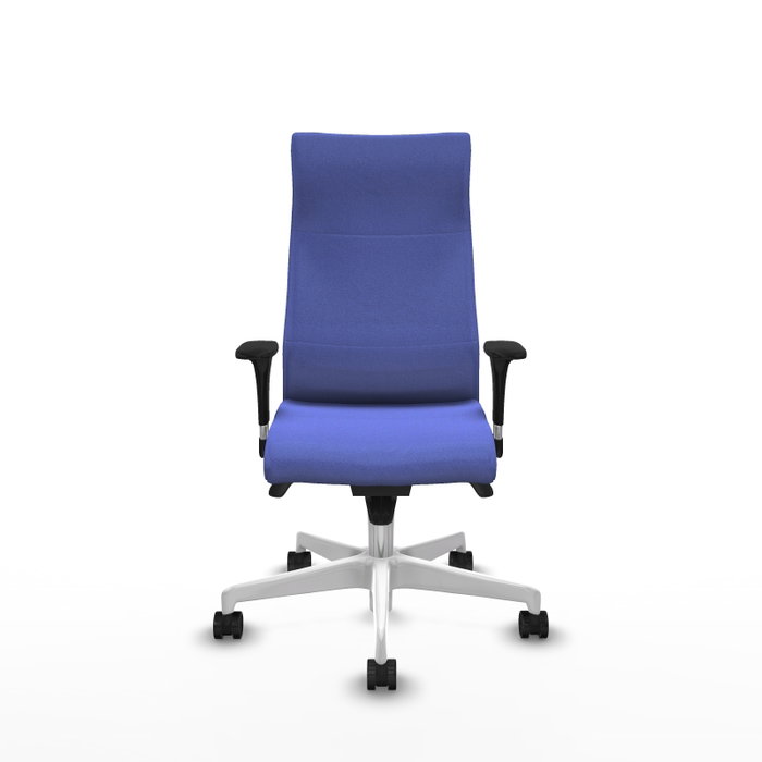 PIQUERAS Y CRESPO Sillón Albacete Azul claro con Mecanismo Sincro y Base Blanca