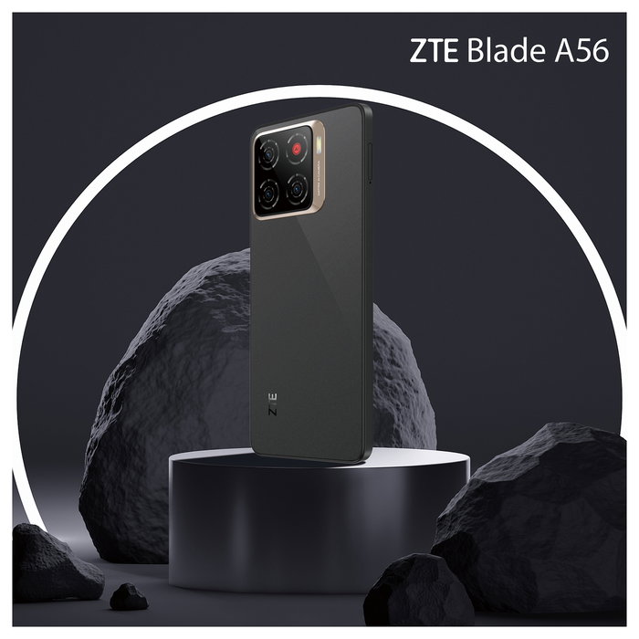 ZTE Blade A56 - Smartphone Android 15, Pantalla 6.75" HD+ 90Hz, 4GB RAM + 64GB, Triple Cámara 13MP, Batería 5000 mAh, Color Negro