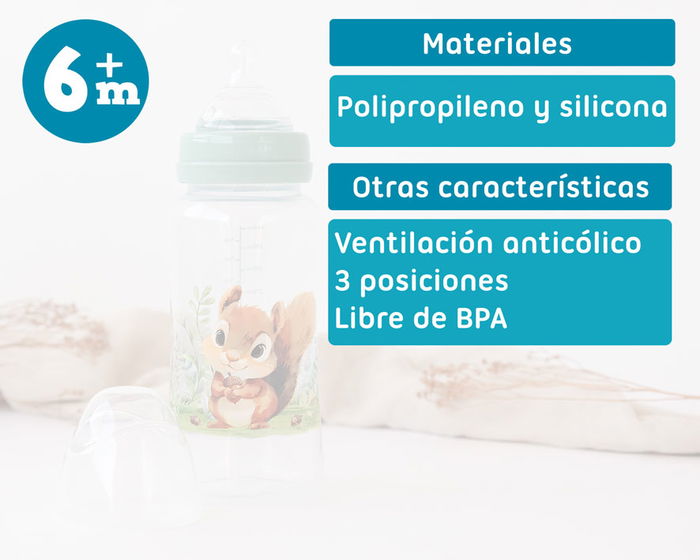 KioKids Biberón Anticolicos Honey Little Sauvages 360 mL