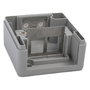 EQUIP Caja de distribución 2-Port Keystone sin blindaje outdoor gris