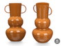 Giftdecor Jarrón Bola 30 cm Teja Metal Hierro (Set de 6)
