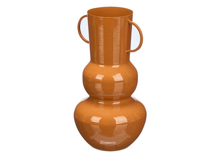 Giftdecor Jarrón Bola 30 cm Teja Metal Hierro (Set de 6)