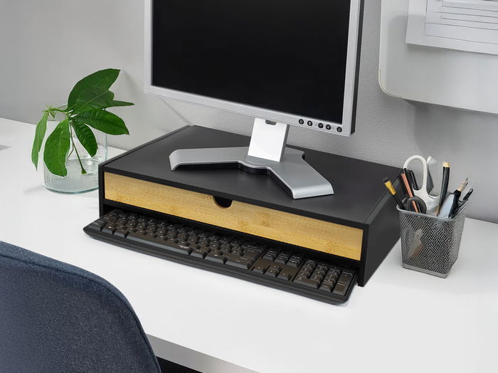 Inde Soporte Monitor Bambú con Cajón Confortime - 26 cm Ancho x 10 cm Alto x 47.4 cm Largo (6 Unidades) Inde Soporte Monitor Bambú con Cajón Confortime - 26 cm Ancho x 10 cm Alto x 47.4 cm Largo (6 Unidades)