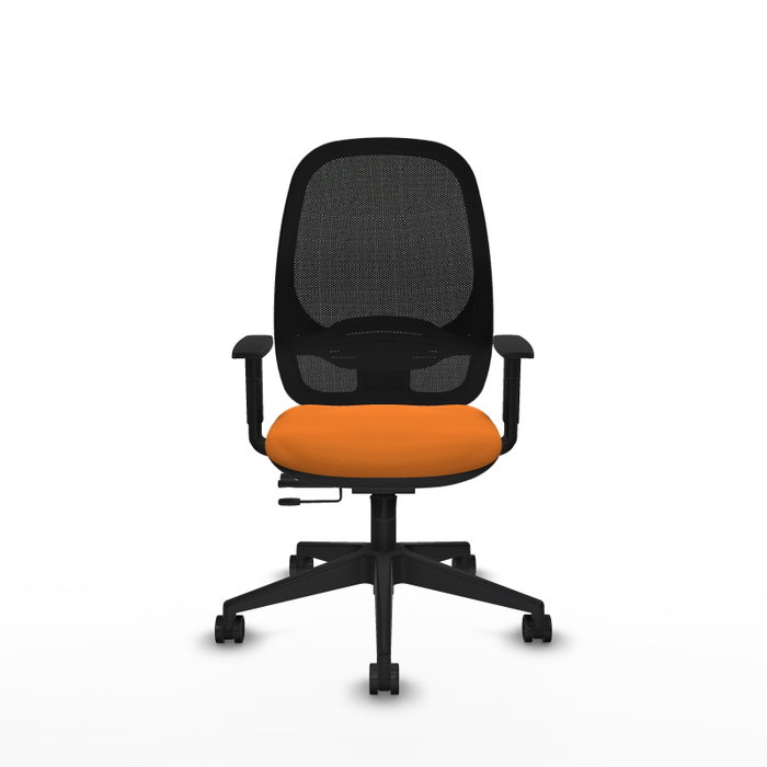 PIQUERAS Y CRESPO Silla de oficina Cilanco Naranja y Negro