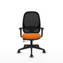 PIQUERAS Y CRESPO Silla de oficina Cilanco Naranja y Negro