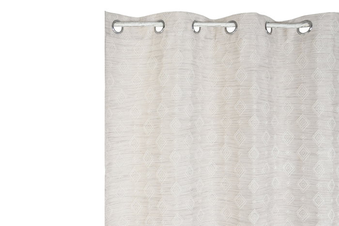 DKD Home Decor Cortina Tradicional Beige Poliester 260 x 260 x 140 cm Jaquard 8 Anillas DKD Home Decor Cortina Tradicional Beige Poliester 260 x 260 x 140 cm Jaquard 8 Anillas
