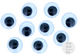 Innspiro Ojos móviles fosforescentes autoadhesivos 18mm, 12 unidades
