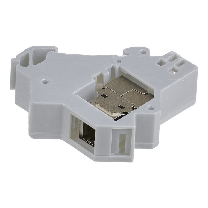 EFB Elektronik Soporte de módulo Keystone de 1 puerto para riel DIN, plástico ET-25186.V3