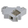 EFB Elektronik Soporte de módulo Keystone de 1 puerto para riel DIN, plástico ET-25186.V3