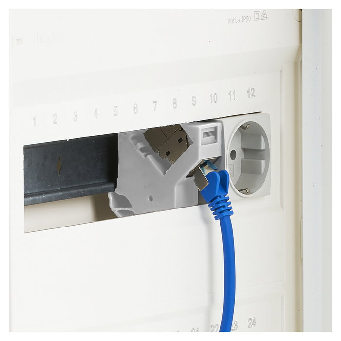 EFB Elektronik Soporte de módulo Keystone de 1 puerto para riel DIN, plástico ET-25186.V3