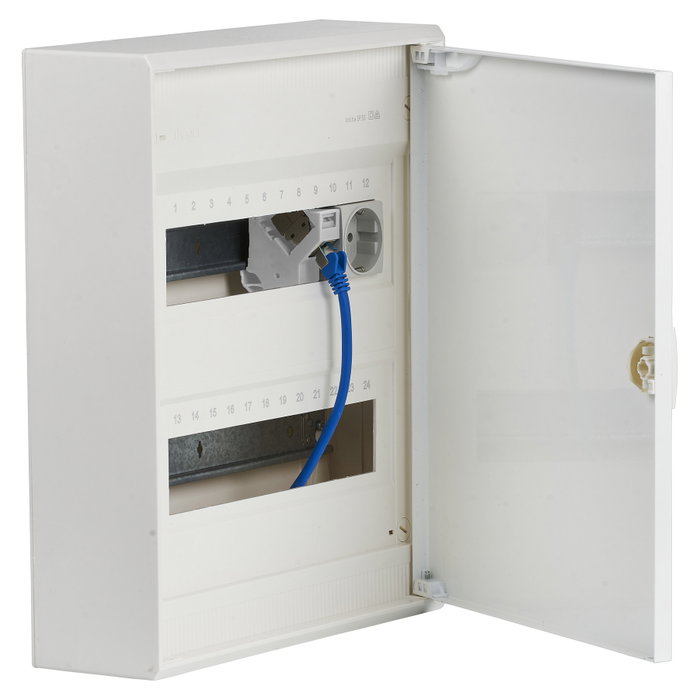 EFB Elektronik Soporte de módulo Keystone de 1 puerto para riel DIN, plástico ET-25186.V3