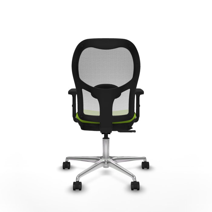 PIQUERAS Y CRESPO Silla de oficina Jorquera con mecanismo Sincro/Traslack, Pistacho y Blanco