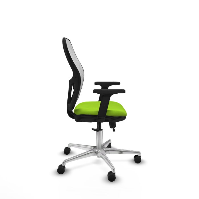 PIQUERAS Y CRESPO Silla de oficina Jorquera con mecanismo Sincro/Traslack, Pistacho y Blanco
