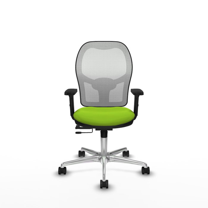 PIQUERAS Y CRESPO Silla de oficina Jorquera con mecanismo Sincro/Traslack, Pistacho y Blanco