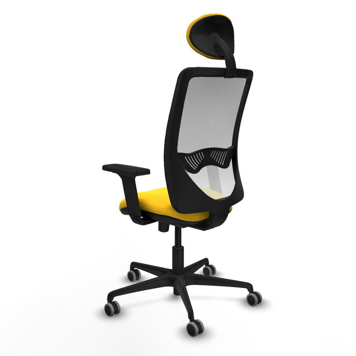 PIQUERAS Y CRESPO Silla de oficina Zulema con mecanismo Sincro, Amarillo y Blanco PIQUERAS Y CRESPO Silla de oficina Zulema con mecanismo Sincro, Amarillo y Blanco