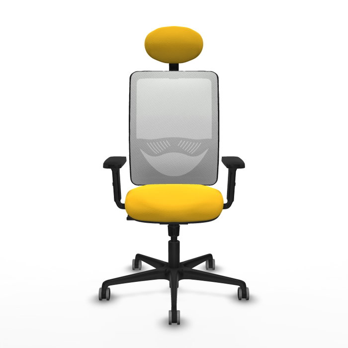 PIQUERAS Y CRESPO Silla de oficina Zulema con mecanismo Sincro, Amarillo y Blanco PIQUERAS Y CRESPO Silla de oficina Zulema con mecanismo Sincro, Amarillo y Blanco