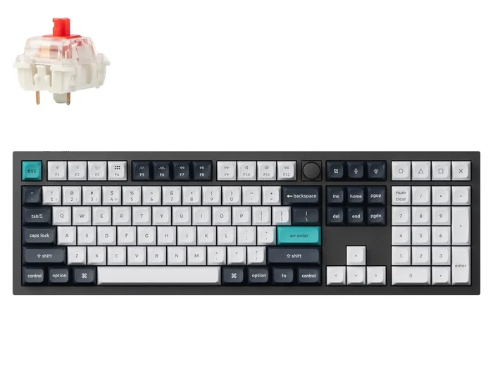 Keychron Q6M-M1 Full Size Gateron Jupiter Red Carbon Black Teclado Mecánico RGB Layout Español Cable USB-C
