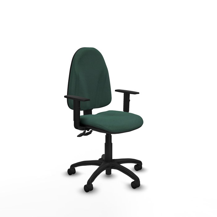 PIQUERAS Y CRESPO Silla de oficina Algarra Verde botella con brazos 1D PIQUERAS Y CRESPO Silla de oficina Algarra Verde botella con brazos 1D