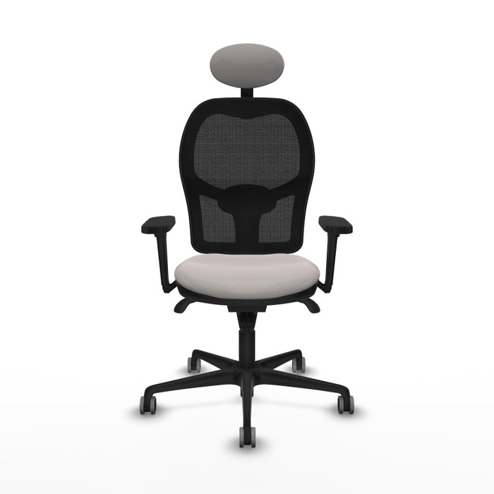 PIQUERAS Y CRESPO Silla de oficina Jorquera con mecanismo Sincro, Blanco y Negro PIQUERAS Y CRESPO Silla de oficina Jorquera con mecanismo Sincro, Blanco y Negro