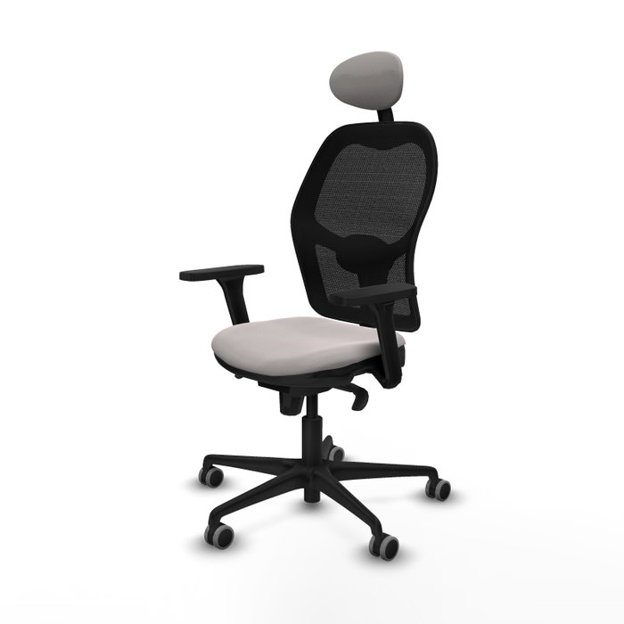 PIQUERAS Y CRESPO Silla de oficina Jorquera con mecanismo Sincro, Blanco y Negro PIQUERAS Y CRESPO Silla de oficina Jorquera con mecanismo Sincro, Blanco y Negro