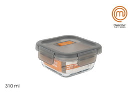 Inde Fiambrera Hermética Cuadrada 310 ml MasterChef 12 x 12 x 5,8 cm (12 Unidades)