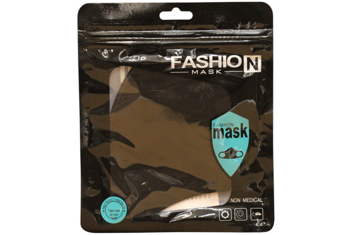 Fashion, Mascarilla de tela, Negro, Reusable, Para mujeres