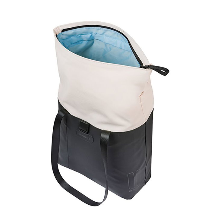 Basil Bolsa Shopper Vive - PET Reciclado, Impermeable, Puerto para Portátil 14", Volumen 20L, Reflectante