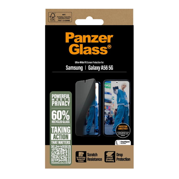 PanzerGlass Privacy Screen Protector Samsung Galaxy A56 5G Ultra-Wide Fit