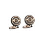 Chopard Gemelos Classic Racing en Acero Inoxidable Oro Rosa y Caucho Negro Dunlop