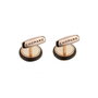 Chopard Gemelos Classic Racing en Acero Inoxidable Oro Rosa y Caucho Negro Dunlop