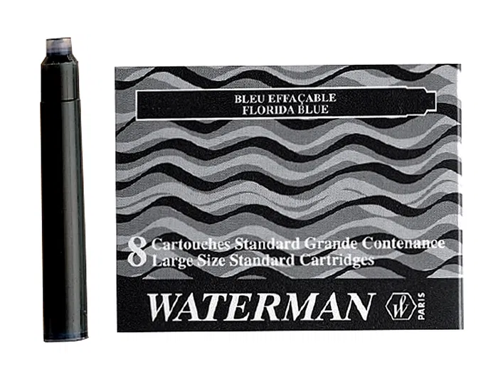 Waterman Cartuchos Tinta Estilografica Standard Largos Serenity Blue Caja de 8 Unidades