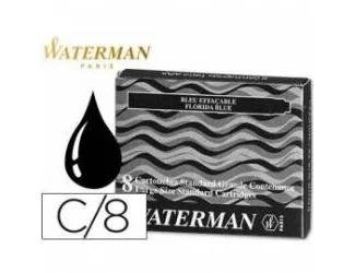 Waterman Caja de 8 Cartuchos de Tinta Azul Serenity Blue para Pluma Estilográfica Waterman Caja de 8 Cartuchos de Tinta Azul Serenity Blue para Pluma Estilográfica
