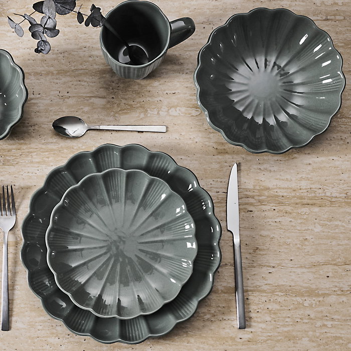Home Deco Factory Plato Hondo Calista Gris d.20 cm Home Deco Factory Plato Hondo Calista Gris d.20 cm