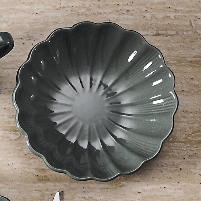 Home Deco Factory Plato Hondo Calista Gris d.20 cm Home Deco Factory Plato Hondo Calista Gris d.20 cm