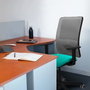 PIQUERAS Y CRESPO Silla de oficina Zulema con mecanismo Sincro/Traslack, Marrón oscuro y Gris