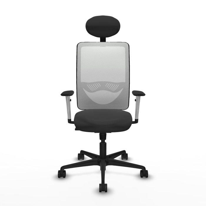 PIQUERAS Y CRESPO Silla de oficina Zulema con mecanismo Sincro, Gris oscuro y Blanco PIQUERAS Y CRESPO Silla de oficina Zulema con mecanismo Sincro, Gris oscuro y Blanco
