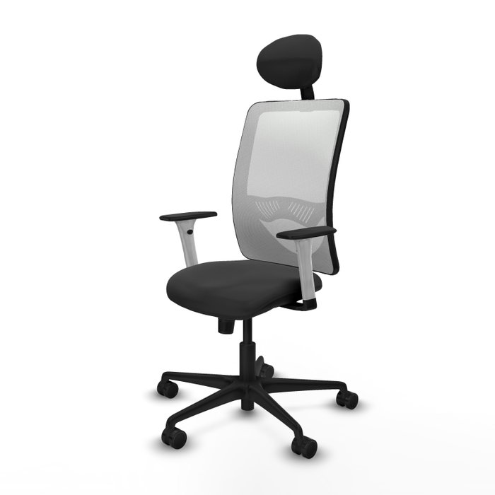 PIQUERAS Y CRESPO Silla de oficina Zulema con mecanismo Sincro, Gris oscuro y Blanco PIQUERAS Y CRESPO Silla de oficina Zulema con mecanismo Sincro, Gris oscuro y Blanco