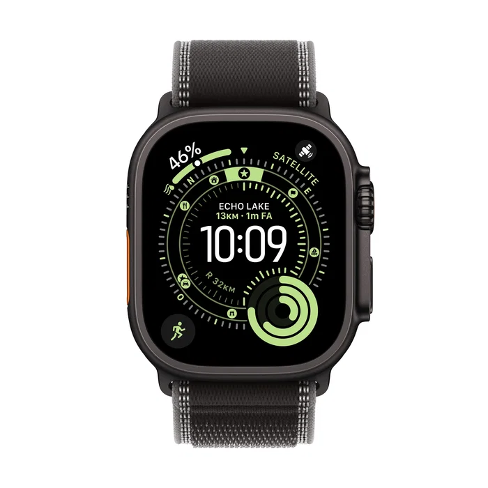 Apple Watch Ultra 3 GPS + Cellular 49mm Caja Titanio Negro - Correa Trail Loop Negra M/L