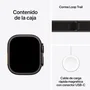 Apple watch ultra 3 gps cellular 49mm caja titanio negro correa trail loop negra m l