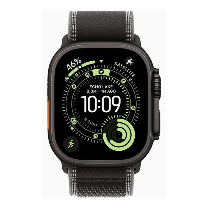 Apple Watch Ultra 3 GPS + Cellular 49mm Caja Titanio Negro Correa Trail Loop Negra M/L