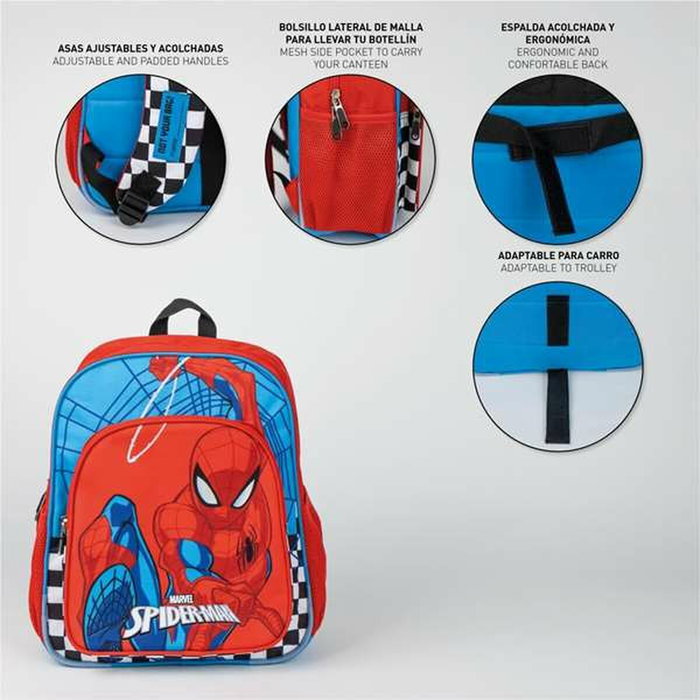 Cerdá Mochila Escolar Spiderman Roja