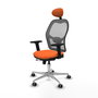 PIQUERAS Y CRESPO Silla de oficina Jorquera con mecanismo Sincro/Traslack, Naranja y Gris