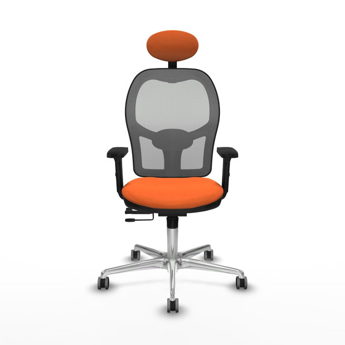 PIQUERAS Y CRESPO Silla de oficina Jorquera con mecanismo Sincro/Traslack, Naranja y Gris